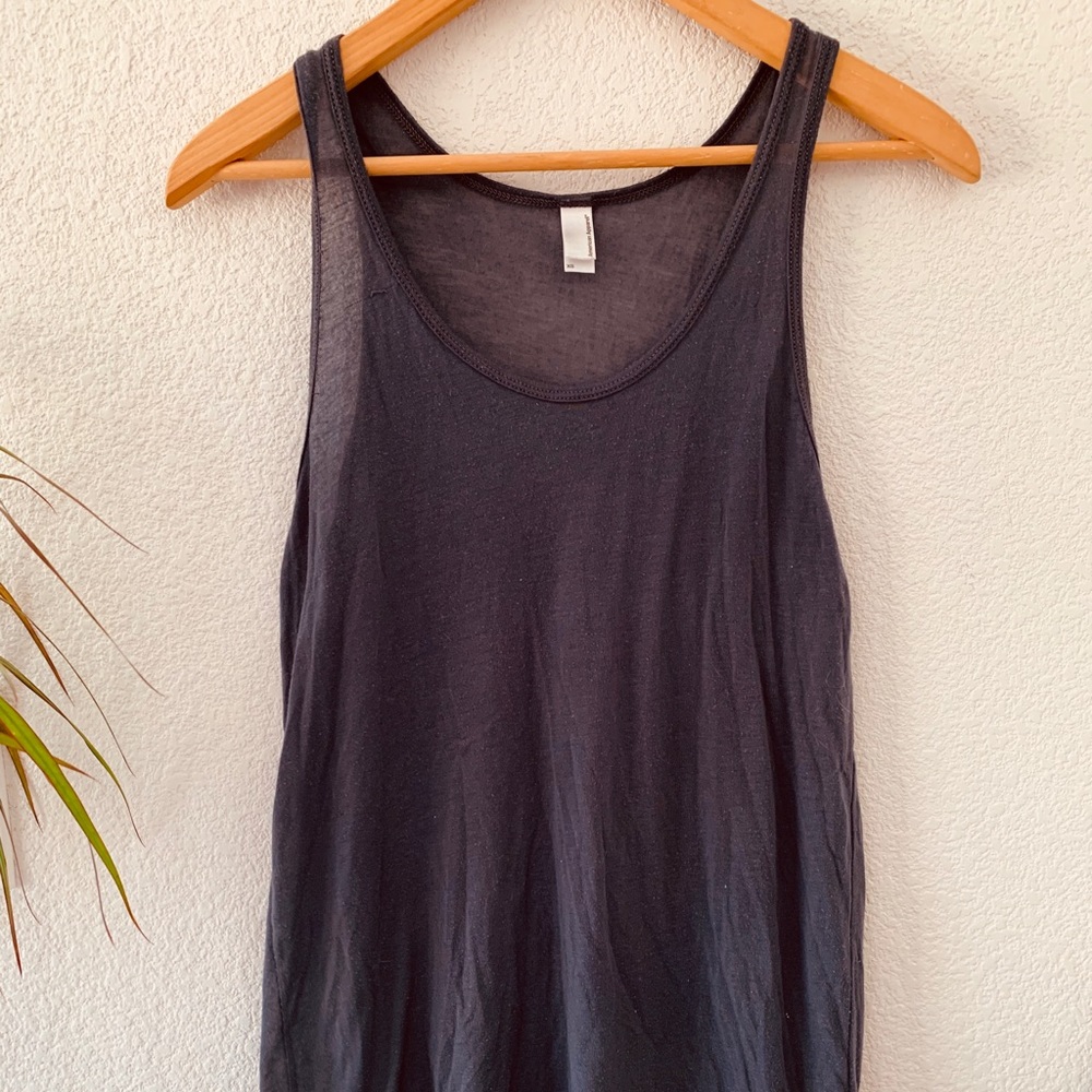 American Apparel Sheer Grey Tank